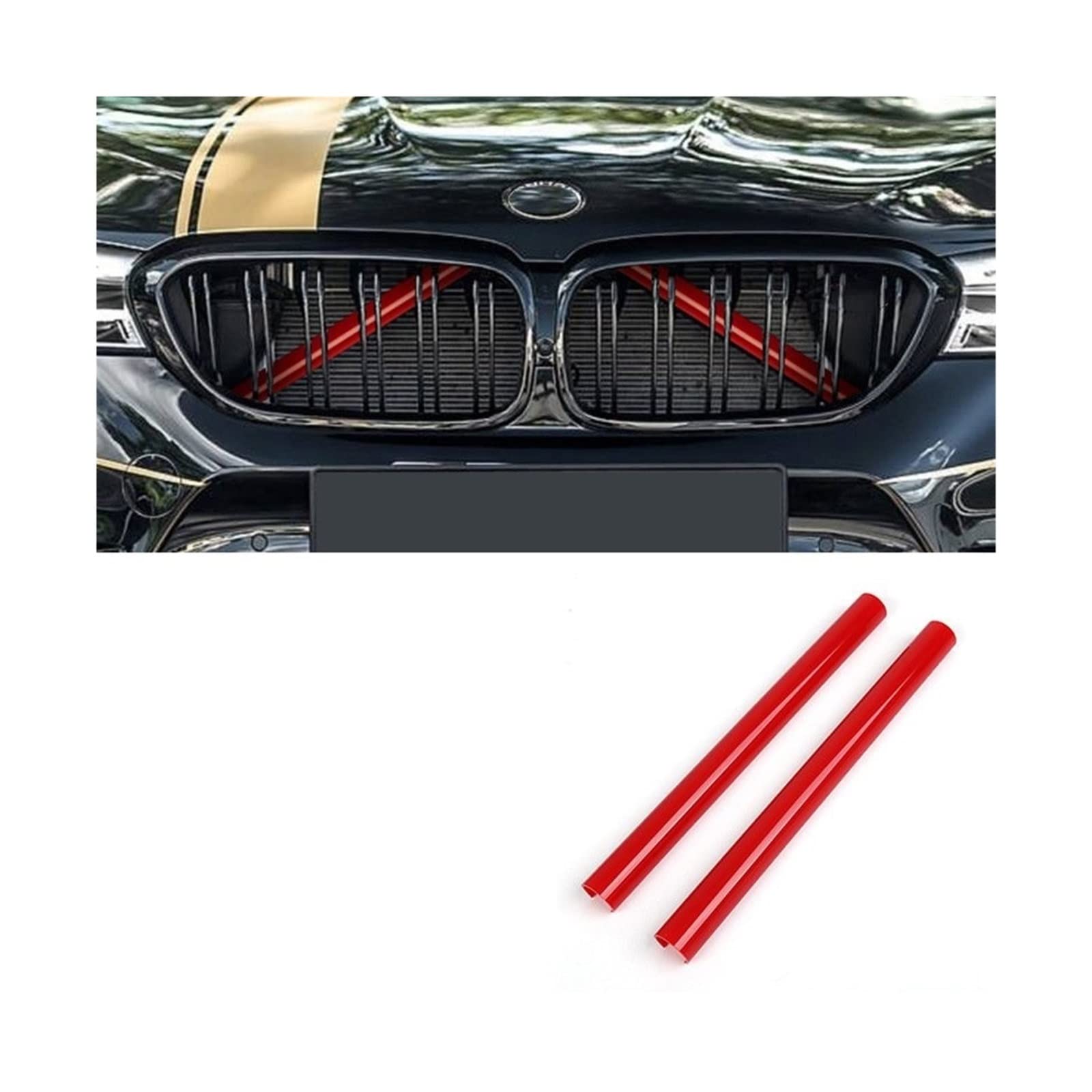 Front Nieren Kühlergrill Für F30 F31 F32 F33 F34 F36 F20 F21 F22 F23 G29 Auto Sport Styling Dekoration Zubehör Auto Kühlergrill Zierleisten(Red 2Pcs) von WEINUANXIN