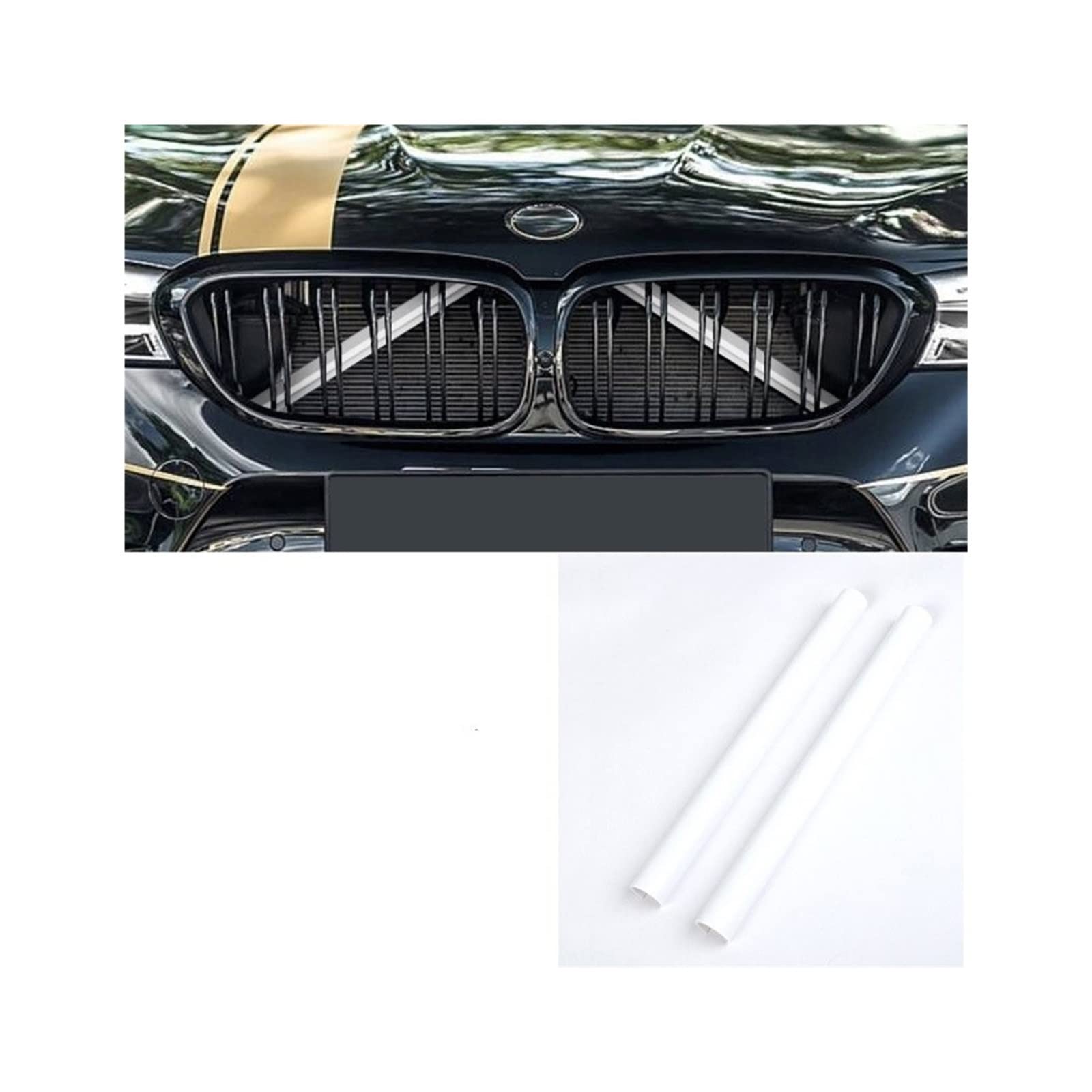 Front Nieren Kühlergrill Für F30 F31 F32 F33 F34 F36 F20 F21 F22 F23 G29 Auto Sport Styling Dekoration Zubehör Auto Kühlergrill Zierleisten(White 2Pcs) von WEINUANXIN