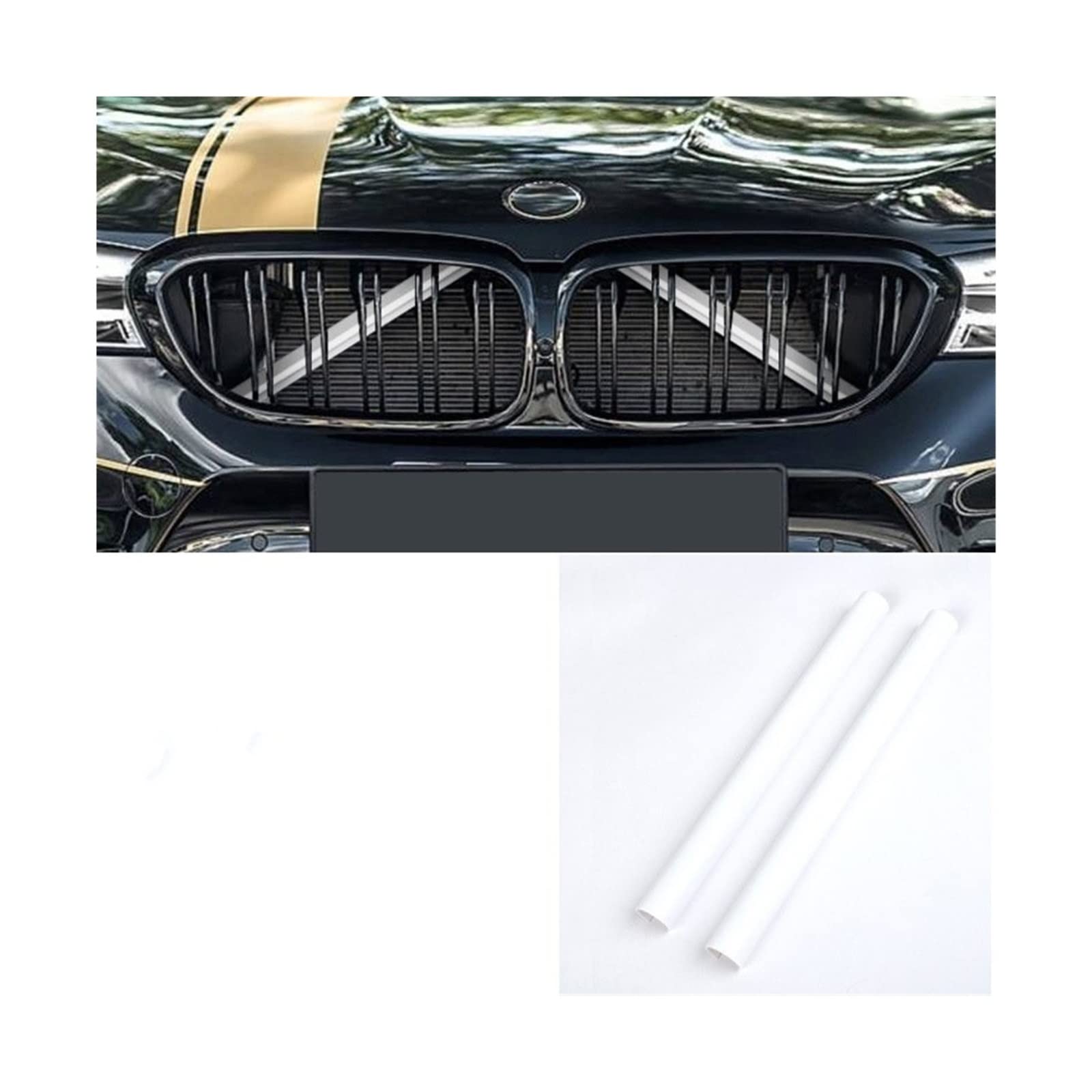 Front Nieren Kühlergrill Für F30 F31 F32 F33 F34 F36 F20 F21 F22 F23 G29 Auto Sport Styling Dekoration Zubehör Auto Kühlergrill Zierleisten(White 2Pcs) von WEINUANXIN