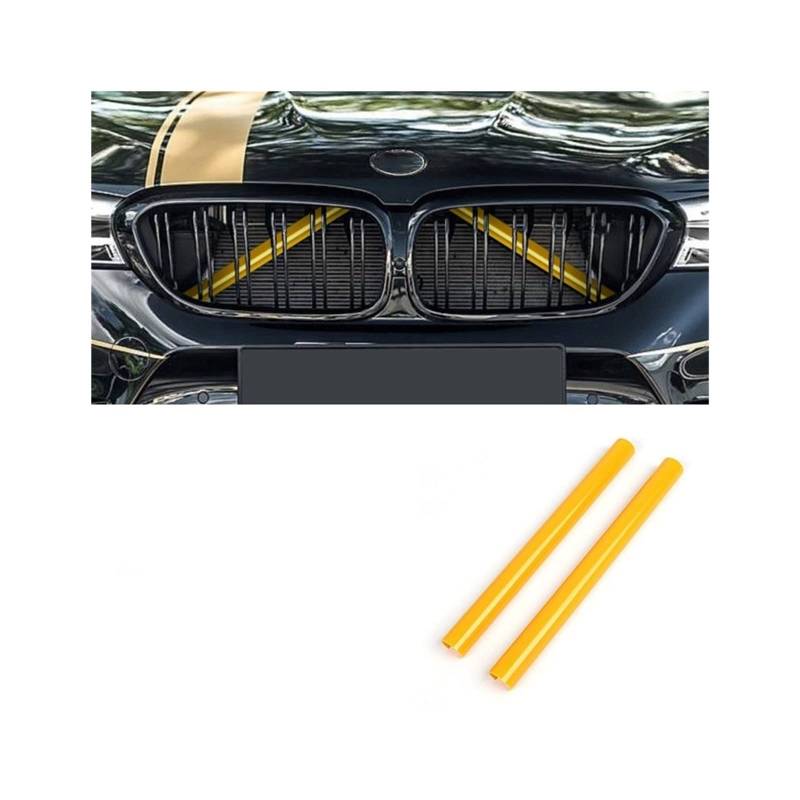 Front Nieren Kühlergrill Für F30 F31 F32 F33 F34 F36 F20 F21 F22 F23 G29 Auto Sport Styling Dekoration Zubehör Auto Kühlergrill Zierleisten(Yellow 2Pcs) von WEINUANXIN