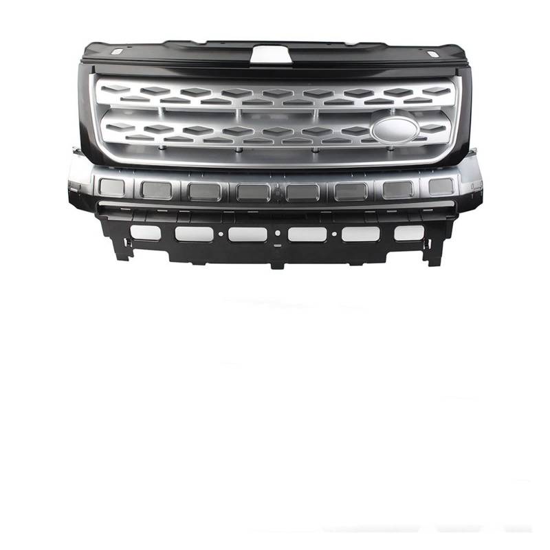 Front Nieren Kühlergrill Für L&and Rover Für Freelander 2 Für LR2 2010-2016 Autozubehör Teile ABS Kühlergrill Stoßstange Mesh Grill(Black silver silver) von WEINUANXIN