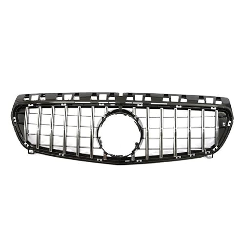 Front Nieren Kühlergrill Für M&ercedes B&enz A-Klasse W176 W177 Grill 180 200 250 260 2013-2019 Style Auto Frontstoßstange Panamericana GTR Kühlergrill(W176 Chrome 13-15) von WEINUANXIN