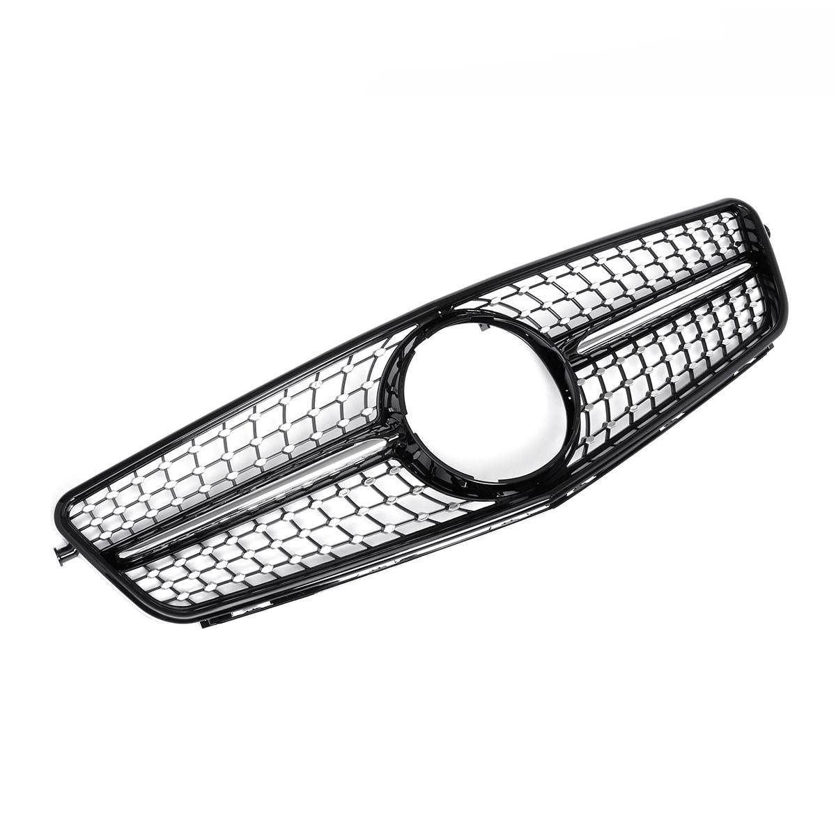 Front Nieren Kühlergrill Für M&ercedes B&enz C-Klasse W204 C180 C200 C300 2008–2014 Kühlergrill Im AMG-Stil, Glänzend Schwarz, Auto-Frontstoßstangengrill(B Type Black) von WEINUANXIN