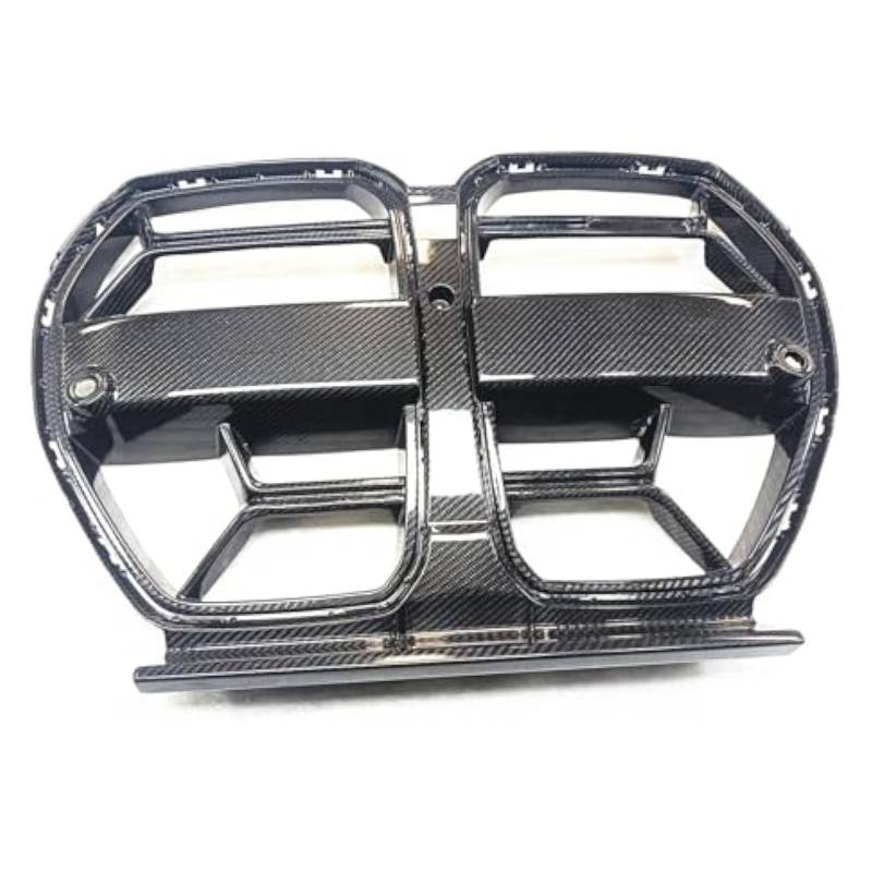 Front Nieren Kühlergrill Für M3 G80 Für M4 G82 G83 2021-2024 Front Niere Grille Real Carbon Fiber Auto Oberen Stoßfänger Intake Haube Rahmen Mesh von WEINUANXIN