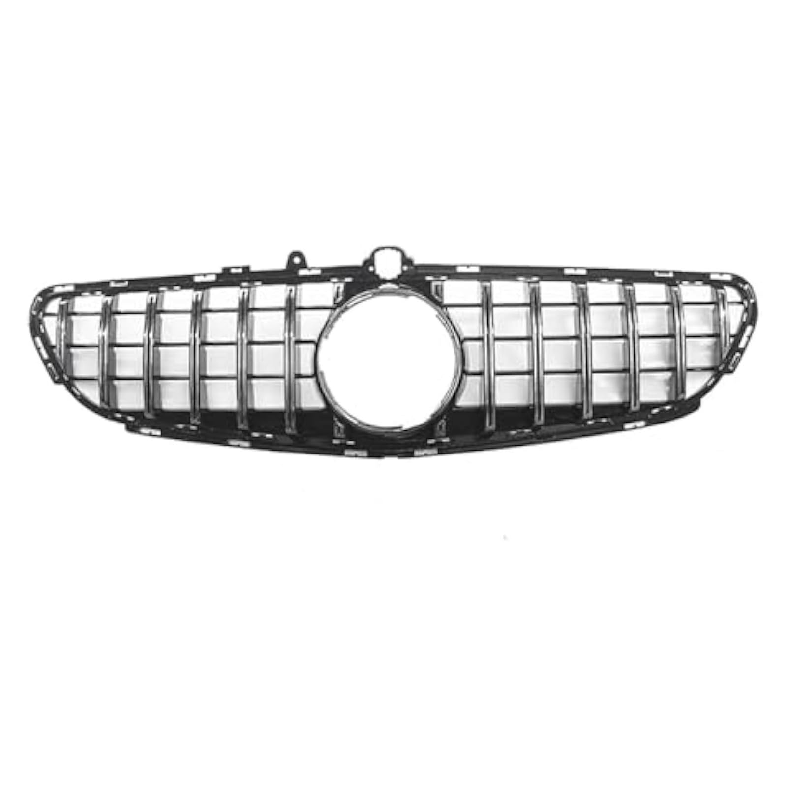 Front Nieren Kühlergrill Für Mercedes Für B&enz C218 W218 CLS63 Für AMG 2015-2017 Kühlergrill Auto Oberen Stoßstange Haube Mesh Gitter Vorne Niere Grille(Silber) von WEINUANXIN