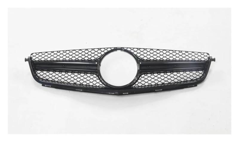 Front Nieren Kühlergrill Für Mercedes Für B&enz C63 2012-2014 Auto Vorderen Stoßfänger Grille Mesh-Center Grid Racing Grill Auto Teil Vordere Niere Grille(Schwarz) von WEINUANXIN