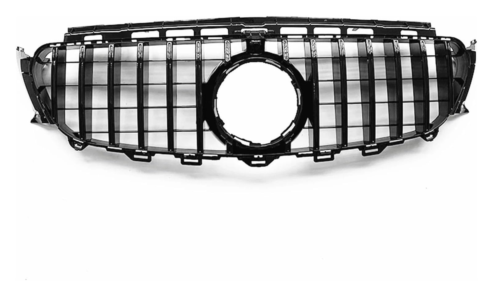 Front Nieren Kühlergrill Für Mercedes Für B&enz E Klasse W213 E200 E250 E43 2016-2020 Auto Vorderen Stoßfänger Grille Haube Mesh Mitte Vorne Niere Grille(Schwarz) von WEINUANXIN