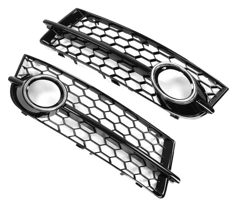 Front Nieren Kühlergrill Für TT 8J 2006-2014 Auto Gitter Auto Stoßstange Grille Auto Front Nebel Licht Grill Abdeckung 8J080768201C 8J080768101C(Chrome Silver) von WEINUANXIN