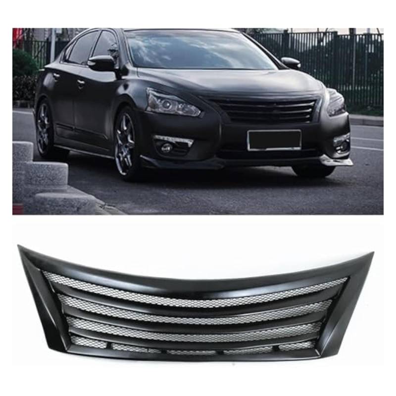 Front Nieren Kühlergrill Für Teana Für Altima 2013 2014 2015 Racing Grills Auto Oberen Stoßfänger Intake Haube Mesh Gitter Vorne Niere Grille(Rhd Gray) von WEINUANXIN