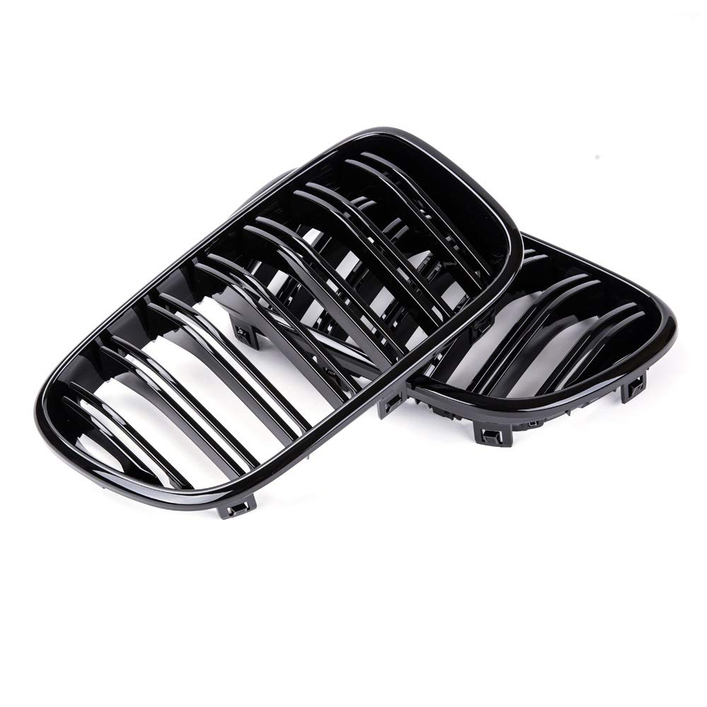 Front Nieren Kühlergrill Für X3 Für F25 2010 2011 2012 2013 Racing Frontstoßstange Grille Vorne Niere(Gloss Black) von WEINUANXIN