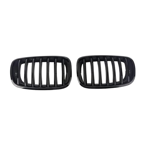 Front Nieren Kühlergrill Glänzend Schwarz Auto Frontstoßstange Gitter Frontgitter Für X5 E70 2007-2014 1 Paar von WEINUANXIN