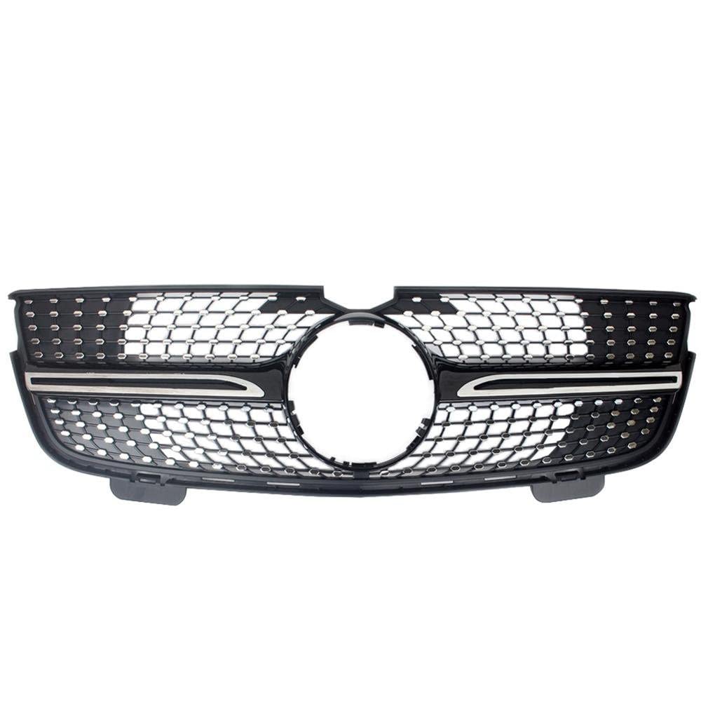 Front Nieren Kühlergrill Racing-Billet-Stoßstangengrill Im Diamond-Stil, Oberer Facelift-Grill Für M&ercedes B&enz GL-Klasse X164 2007–2009(Schwarz) von WEINUANXIN