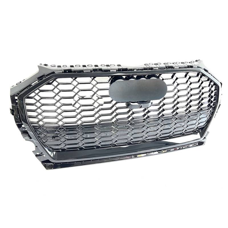 Front Nieren Kühlergrill Style Racing Grill Front Sport Motor Mesh Guard Grids Für Q5 Für SQ5 2022(Black emblem) von WEINUANXIN