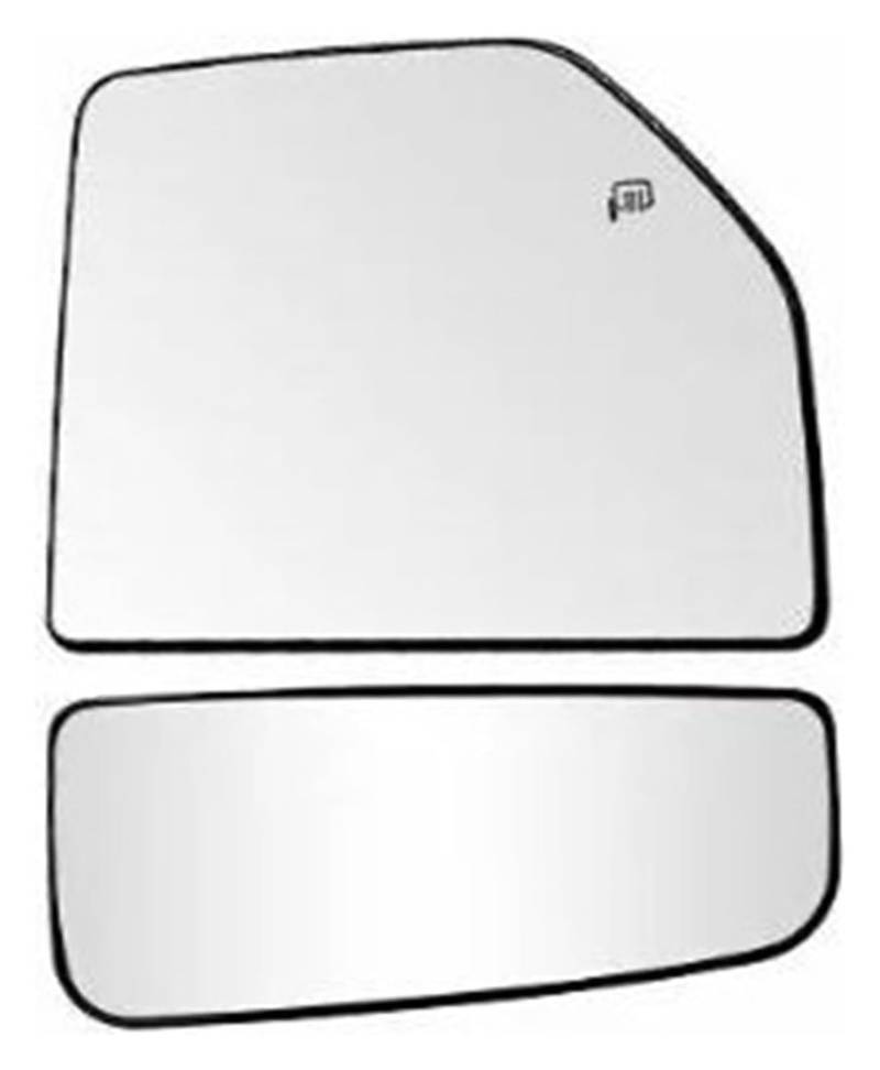 Spiegelglas Ersatz Für F150 2015-2020 F250 F350 F450 F550 2017-2022 Auto Außenspiegel Glas Auto Links Rechts Seite Beheizte Flügel Hinten Spiegel(Big Small Right) von WEINUANXIN