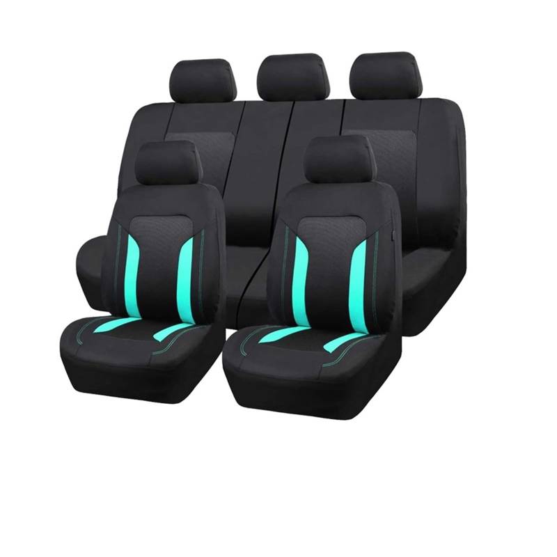 WEINUANXIN Auto Schonbezüge Atmungsaktive Mesh-Stoff Autositzbezüge Autozubehör Innenraum mit Gesäßtasche Sitzbezug Auto.(Grün,Set of seat Covers) von WEINUANXIN