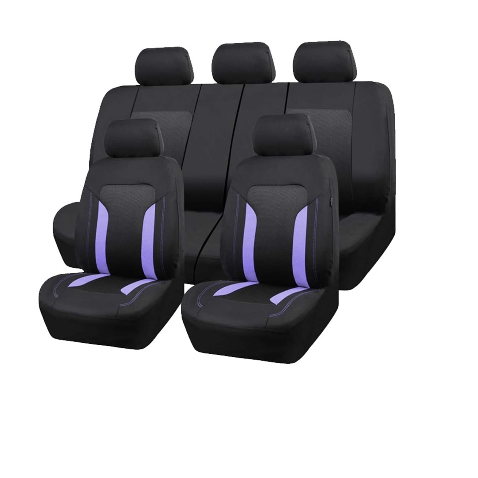 WEINUANXIN Auto Schonbezüge Atmungsaktive Mesh-Stoff Autositzbezüge Autozubehör Innenraum mit Gesäßtasche Sitzbezug Auto.(Lila,Set of seat Covers) von WEINUANXIN