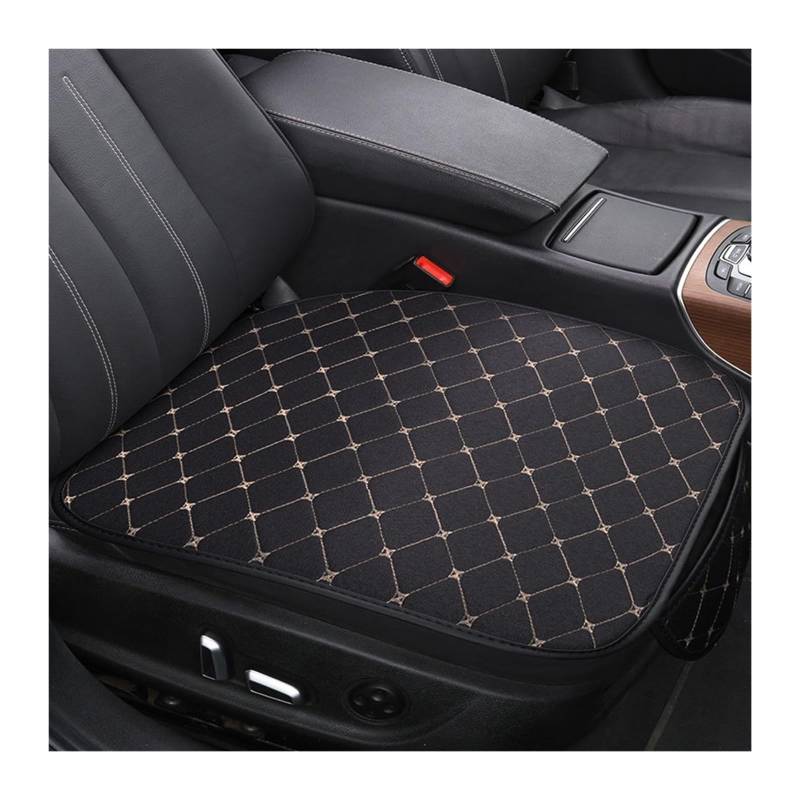 WEINUANXIN Auto Schonbezüge Autositzbezüge vorne und hinten, Flachskissen, rutschfest, Autozubehör, Universal-Sitzschutz, Mattenpolster.(Black Gold,1xFront Seat Covers) von WEINUANXIN