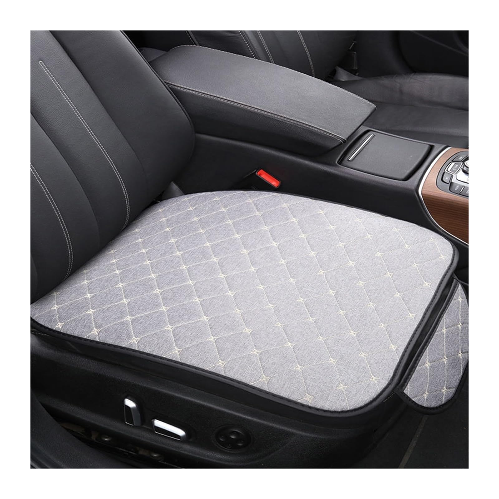 WEINUANXIN Auto Schonbezüge Autositzbezüge vorne und hinten, Flachskissen, rutschfest, Autozubehör, Universal-Sitzschutz, Mattenpolster.(Grey,1xFront Seat Covers) von WEINUANXIN