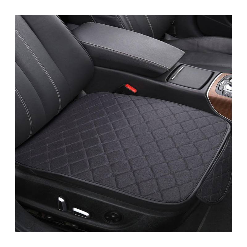 WEINUANXIN Auto Schonbezüge Autositzbezüge vorne und hinten, Flachskissen, rutschfest, Autozubehör, Universal-Sitzschutz, Mattenpolster.(Schwarz,1xFront Seat Covers) von WEINUANXIN