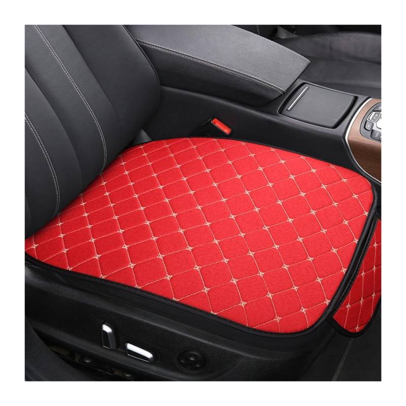 WEINUANXIN Auto Schonbezüge Autositzbezüge vorne und hinten, Flachskissen, rutschfest, Autozubehör, Universal-Sitzschutz, Mattenpolster.(rot,1xFront Seat Covers) von WEINUANXIN