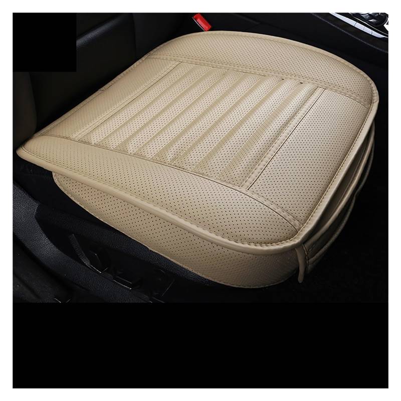 WEINUANXIN Auto Schonbezüge Autositzbezug, PU-Leder, atmungsaktiv, rutschfest, Universal-Autokissen, Auto-Innenausstattung.(Beige) von WEINUANXIN