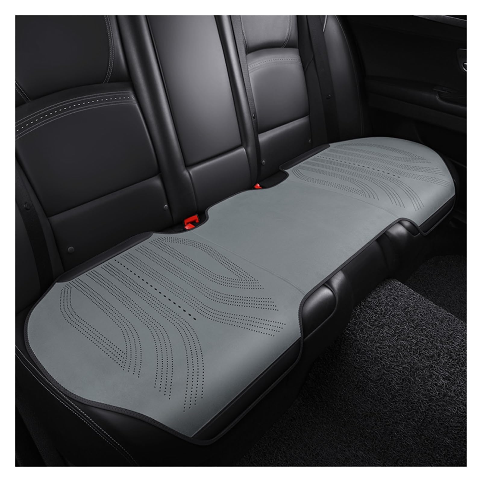 WEINUANXIN Auto Schonbezüge Autositzbezug-Pads, Zubehör, atmungsaktives Wildleder, Autositzkissen, für alle Jahreszeiten, Auto-Innenraum-Schutzmatten, universell.(Grey,1xRear Seat Covers) von WEINUANXIN