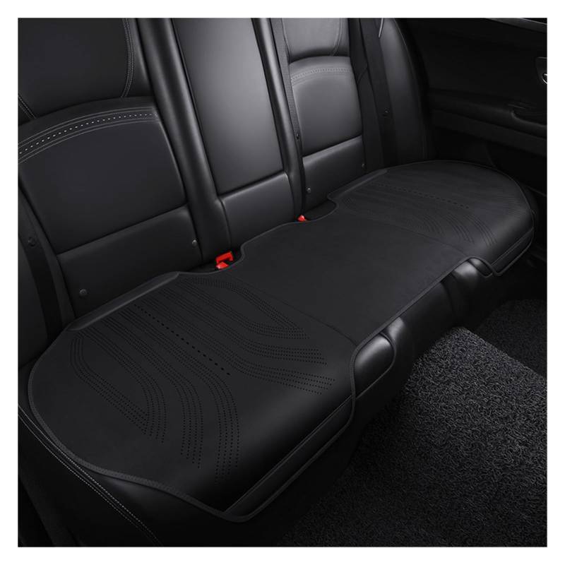 WEINUANXIN Auto Schonbezüge Autositzbezug-Pads, Zubehör, atmungsaktives Wildleder, Autositzkissen, für alle Jahreszeiten, Auto-Innenraum-Schutzmatten, universell.(Schwarz,1xRear Seat Covers) von WEINUANXIN