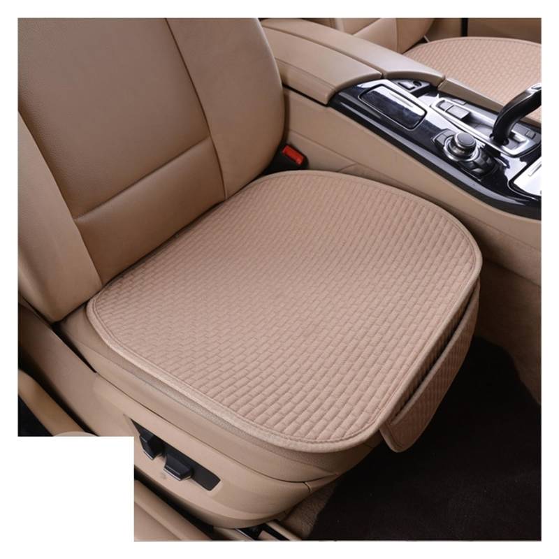 WEINUANXIN Auto Schonbezüge Autositzbezug Winter und Sommer Dual-Use-Autos Leinen Sitzkissen Universal Auto Stuhl Schutz Pad Matte.(Beige) von WEINUANXIN