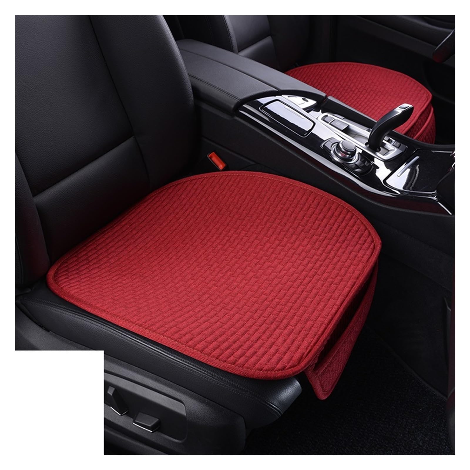 WEINUANXIN Auto Schonbezüge Autositzbezug Winter und Sommer Dual-Use-Autos Leinen Sitzkissen Universal Auto Stuhl Schutz Pad Matte.(rot) von WEINUANXIN