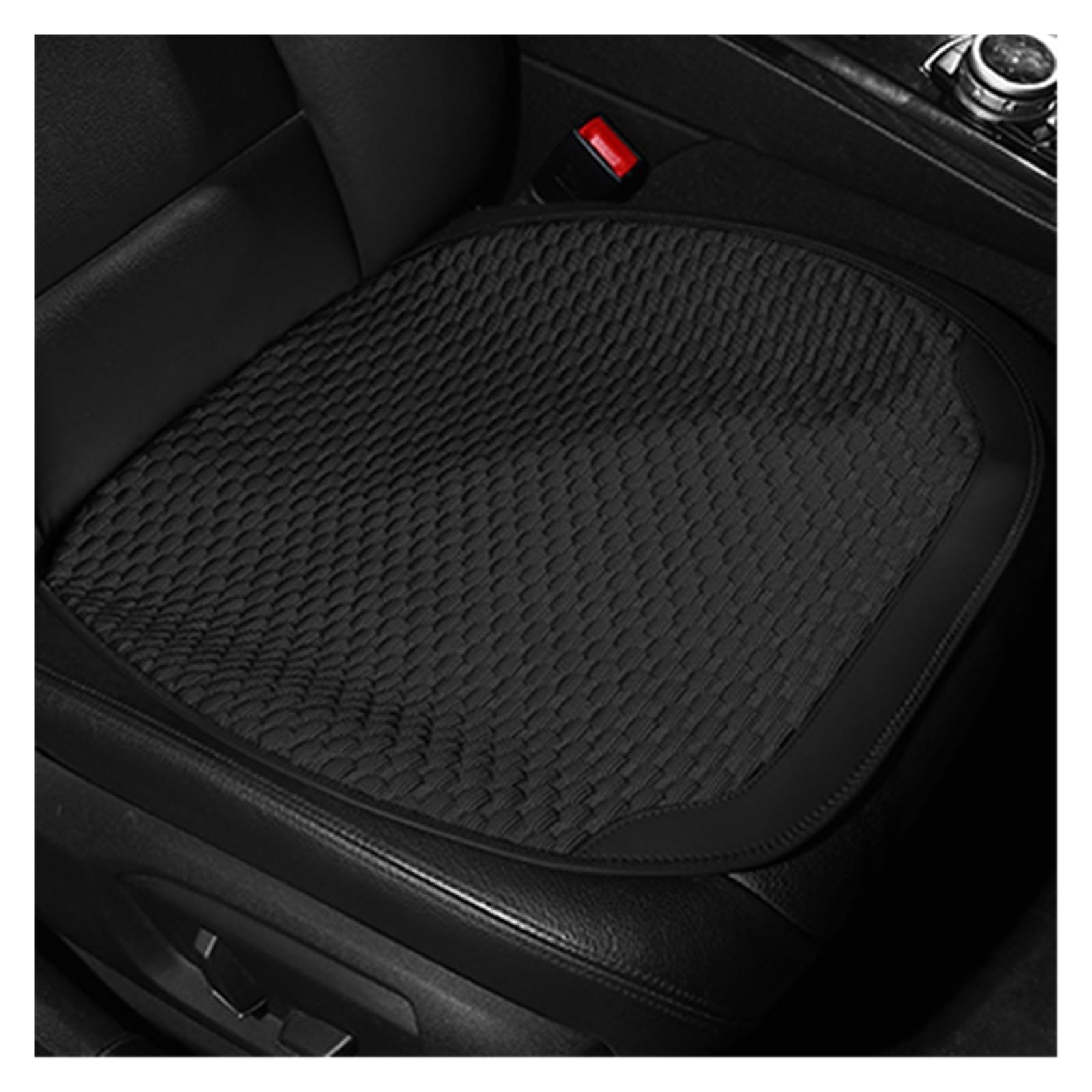 WEINUANXIN Auto Schonbezüge Autositzbezug aus echter Seide, vorne und hinten, universeller Auto-Kissenbezug, Auto-Innenausstattung.(Schwarz,1xFront Seat Covers) von WEINUANXIN