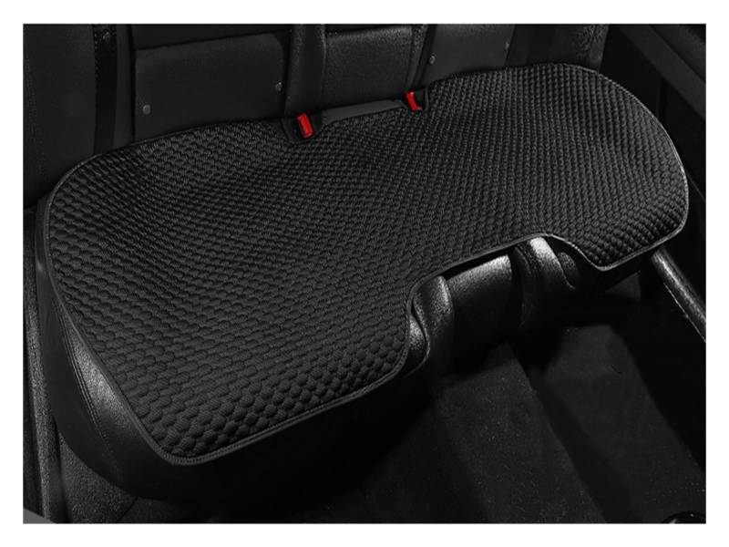 WEINUANXIN Auto Schonbezüge Autositzbezug aus echter Seide, vorne und hinten, universeller Auto-Kissenbezug, Auto-Innenausstattung.(Schwarz,1xRear Seat Covers) von WEINUANXIN