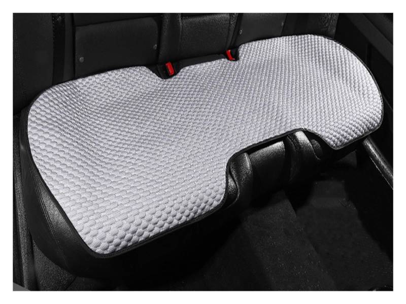 WEINUANXIN Auto Schonbezüge Autositzbezug aus echter Seide, vorne und hinten, universeller Auto-Kissenbezug, Auto-Innenausstattung.(White Black,1xRear Seat Covers) von WEINUANXIN