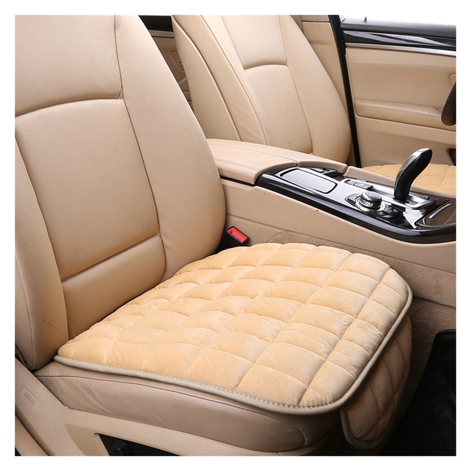 WEINUANXIN Auto Schonbezüge Autositzkissen, bequem, rutschfest, Gummi, Fahrzeuge, Auto-Pad, Sitzbezug.(Beige) von WEINUANXIN