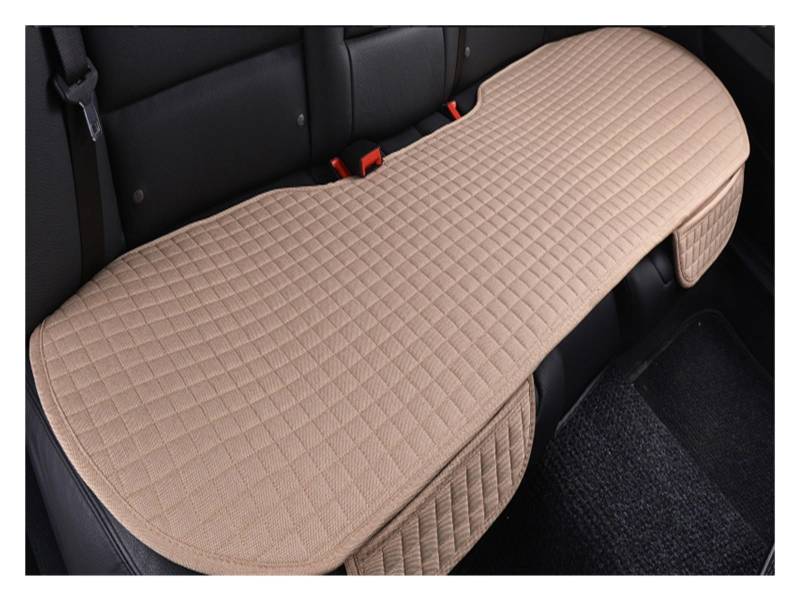 WEINUANXIN Auto Schonbezüge Car Interiors Autositzbezug-Komplettset, eng umschlossenes Flachskissen-Leinen.(Beige,1xRear Seat Covers) von WEINUANXIN