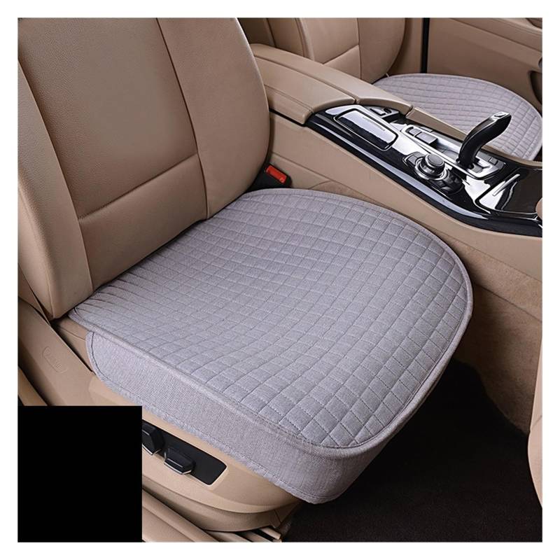 WEINUANXIN Auto Schonbezüge Car Interiors Autositzbezug-Komplettset, eng umschlossenes Flachskissen-Leinen.(Grey,1xFront Seat Covers) von WEINUANXIN