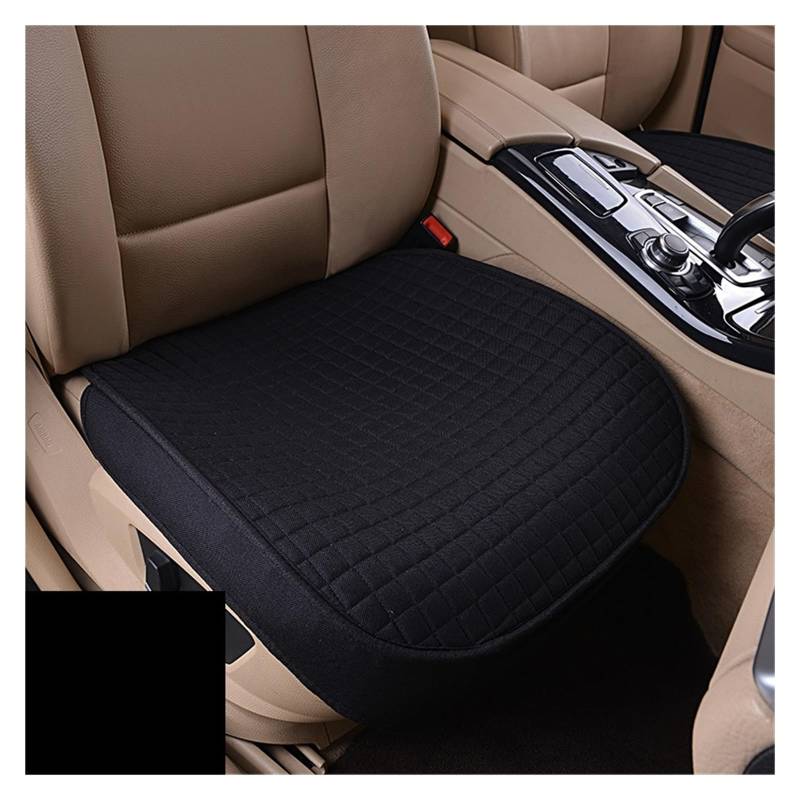 WEINUANXIN Auto Schonbezüge Car Interiors Autositzbezug-Komplettset, eng umschlossenes Flachskissen-Leinen.(Schwarz,1xFront Seat Covers) von WEINUANXIN