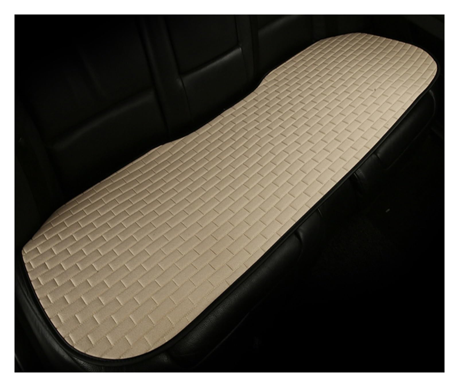 WEINUANXIN Auto Schonbezüge Flachs-Autositzbezug, Automobil-Leinen-Sitzkissen, Polstermatte mit Rückenlehne, Innenzubehör.(Beige,1xHigh Back Seat Covers) von WEINUANXIN