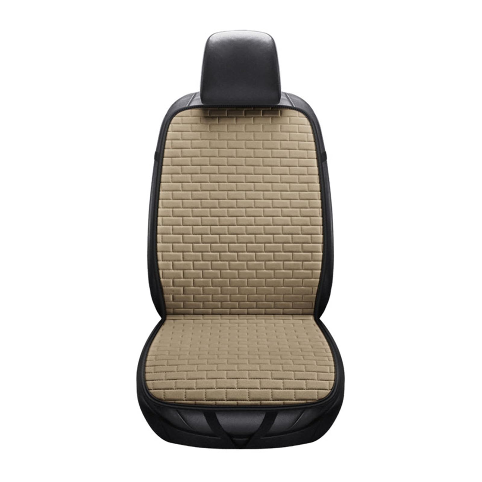 WEINUANXIN Auto Schonbezüge Flachs-Autositzbezug, Automobil-Leinen-Sitzkissen, Polstermatte mit Rückenlehne, Innenzubehör.(Beige,1xRear Seat Covers) von WEINUANXIN