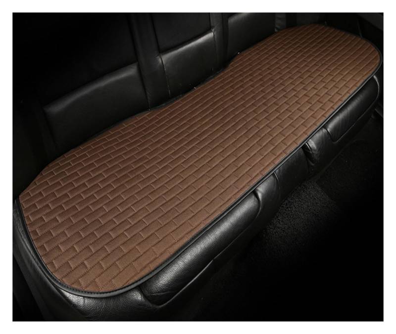 WEINUANXIN Auto Schonbezüge Flachs-Autositzbezug, Automobil-Leinen-Sitzkissen, Polstermatte mit Rückenlehne, Innenzubehör.(Coffee,1xHigh Back Seat Covers) von WEINUANXIN