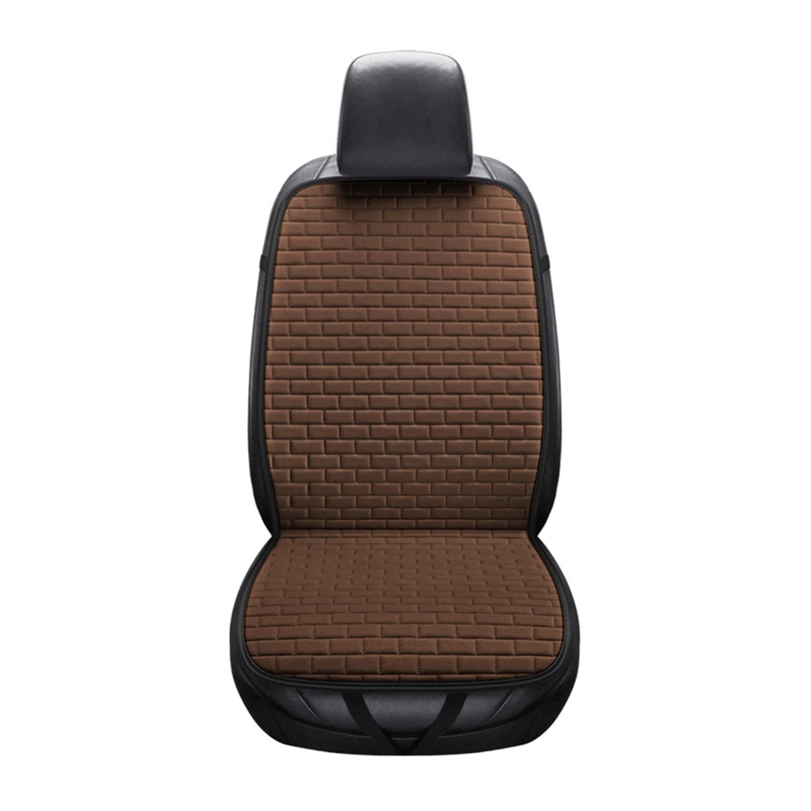 WEINUANXIN Auto Schonbezüge Flachs-Autositzbezug, Automobil-Leinen-Sitzkissen, Polstermatte mit Rückenlehne, Innenzubehör.(Coffee,1xRear Seat Covers) von WEINUANXIN