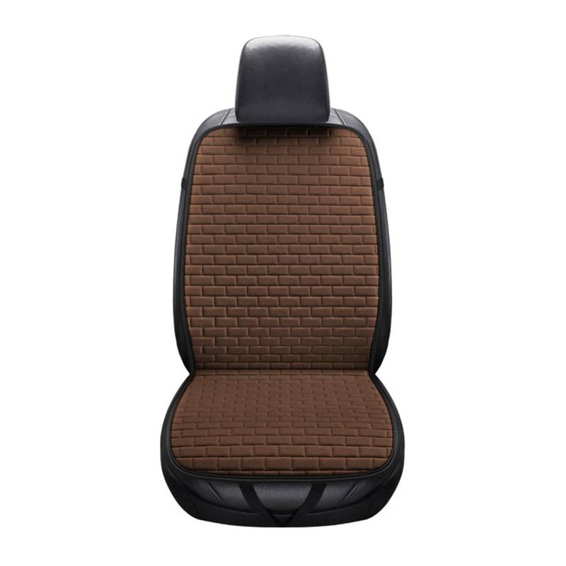 WEINUANXIN Auto Schonbezüge Flachs-Autositzbezug, Automobil-Leinen-Sitzkissen, Polstermatte mit Rückenlehne, Innenzubehör.(Coffee,1xRear Seat Covers) von WEINUANXIN