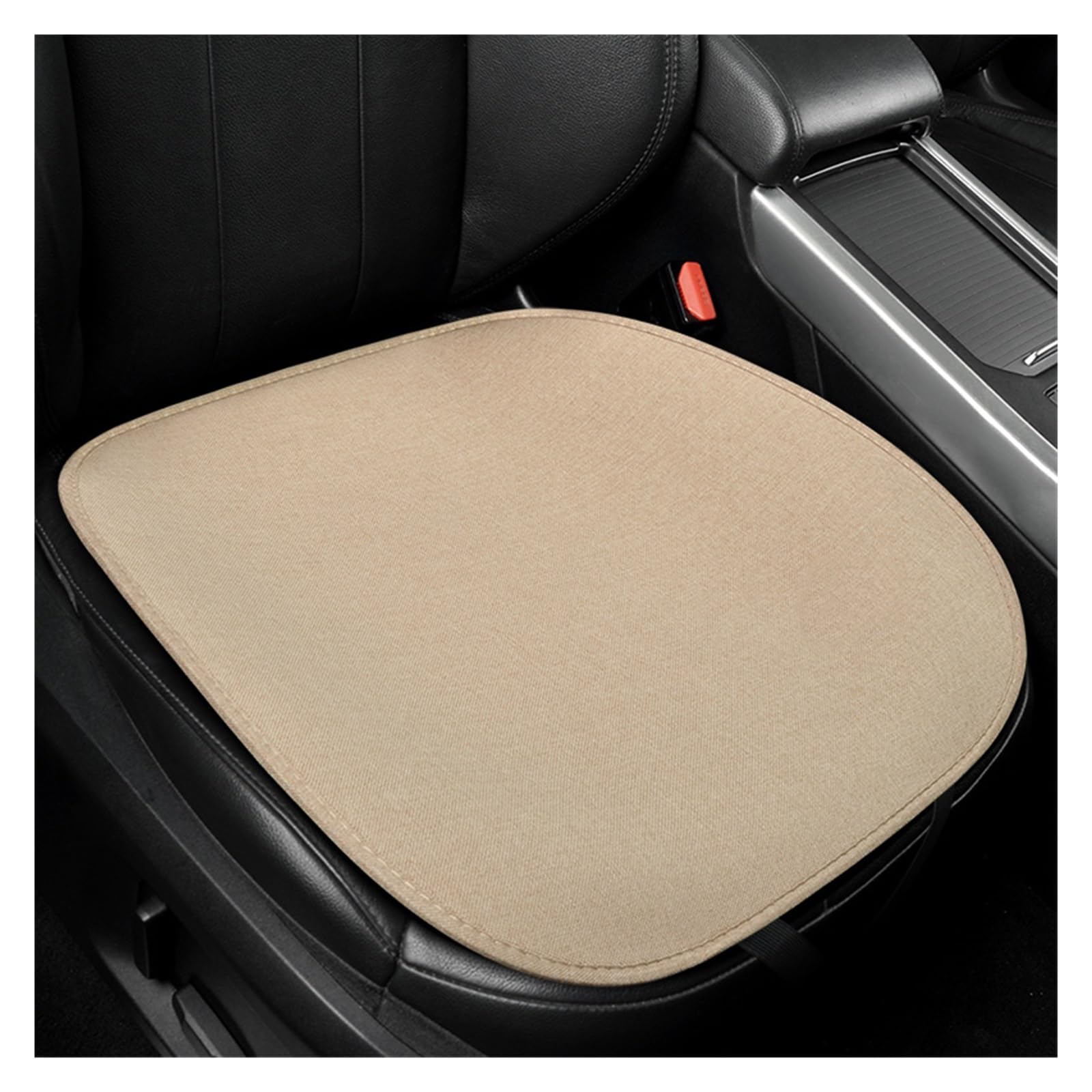 WEINUANXIN Auto Schonbezüge Flax Autositzbezug, atmungsaktiv, Leinenstoff, vorne und hinten, Kissenschutz, Matte, universell einsetzbar.(Beige,1xFront Seat Covers) von WEINUANXIN