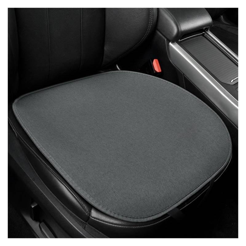 WEINUANXIN Auto Schonbezüge Flax Autositzbezug, atmungsaktiv, Leinenstoff, vorne und hinten, Kissenschutz, Matte, universell einsetzbar.(Grey,1xFront Seat Covers) von WEINUANXIN