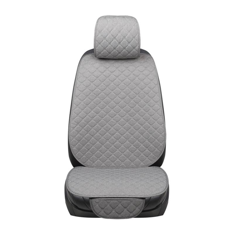 WEINUANXIN Auto Schonbezüge Flax Autositzbezug, atmungsaktiv, Übergröße, Autositzkissenschutz, vorne, hinten, Rücksitzpolster, Matte mit Rückenlehne.(Grey,1xHigh Back Covers) von WEINUANXIN