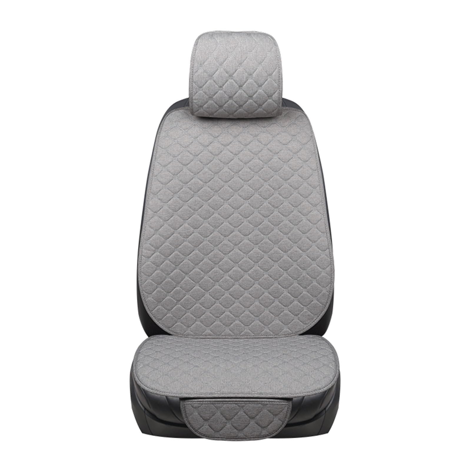 WEINUANXIN Auto Schonbezüge Flax Autositzbezug, atmungsaktiv, Übergröße, Autositzkissenschutz, vorne, hinten, Rücksitzpolster, Matte mit Rückenlehne.(Grey,1xHigh Back Seat Covers) von WEINUANXIN