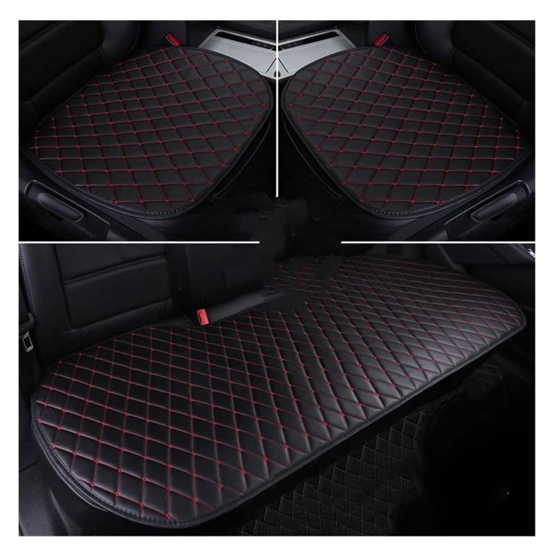 WEINUANXIN Auto Schonbezüge Für A1 A4 B8 B9 A5 A6 C6 C7 C8 A7 A8L Autositzbezüge Kissen Innenkissen Sitzschutz(3 pcs,Black Red) von WEINUANXIN