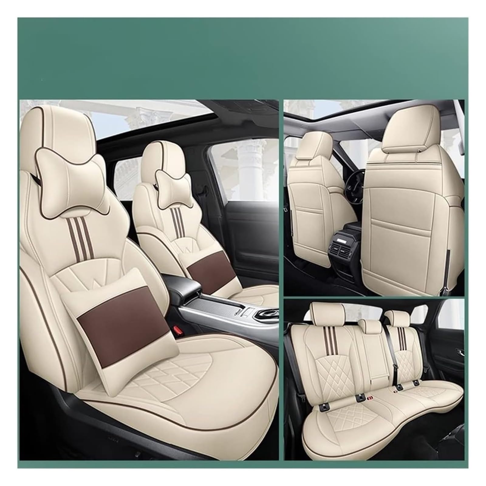 WEINUANXIN Auto Schonbezüge Für A4 Für Avant B8 A5 A3 Für Sportback 8p Q2 Q3 A7 B6 Q7 4l Q5 100 A6 C6 C7 Tt Q8 A1 Sitzbezüge Customzie Autositzbezüge(Luxury 5) von WEINUANXIN