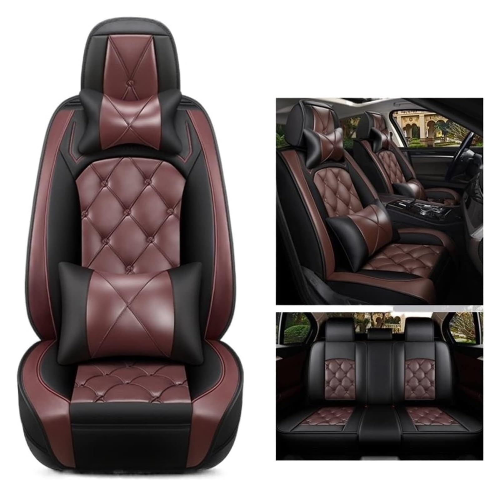 WEINUANXIN Auto Schonbezüge Für DS3 Für Racing Für Cabrio Für Crossback DS4 DS5 DS6 DS7 5 Sitz DS 9 Für E-Tense Auto Sitzbezüge Vorne Hinten Sitz Protektoren(3,Luxury) von WEINUANXIN