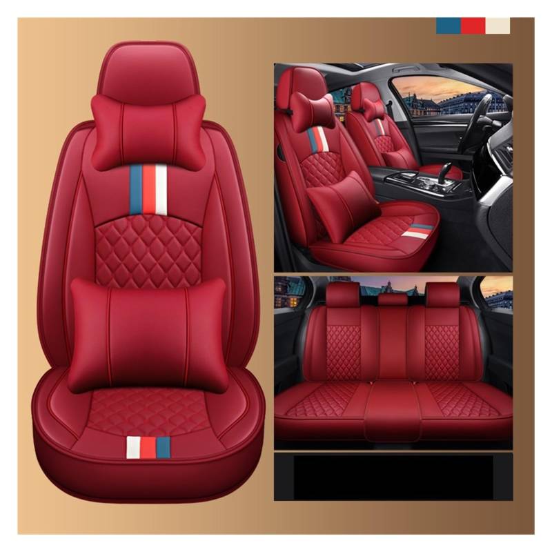 WEINUANXIN Auto Schonbezüge Für E87 1 Serie Für E81 E82 E88 F20 F21 F52 F40 Universal Style Autositzbezug Autozubehör Sitzschutz.(rot,Set of Covers Accessories) von WEINUANXIN