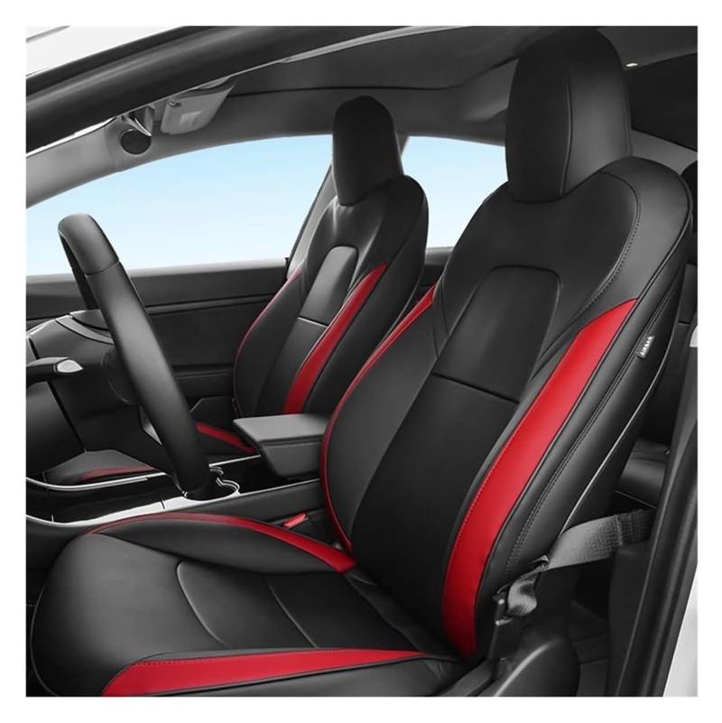 WEINUANXIN Auto Schonbezüge Für Modell 3 Für Modell Y 2018 2019 2020 2021 2022 2 Stücke Vorne Auto Sitzbezüge Wasserdichten Seat Protector Innen(2pcs Front 2,for 3) von WEINUANXIN